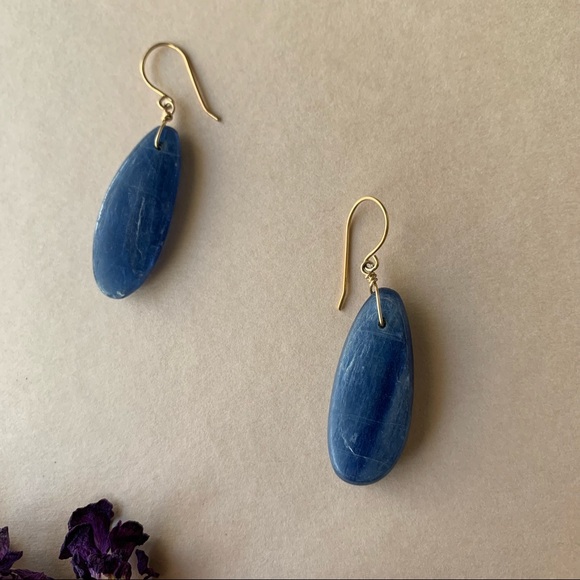 Genuine Kyanite Earrings - Picture 3 of 12